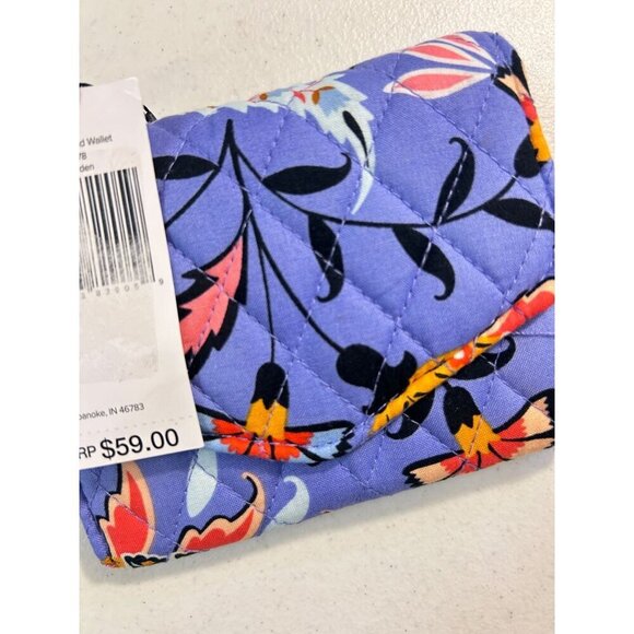 Vera Bradley Mural Garden RFID Quilted Mini Trifold Wallet MSRP $59 NWT - Picture 4 of 4